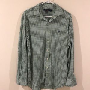 Polo casual button down, performance.